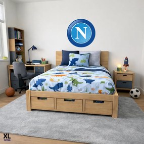 100x100cm Logo SSC Neapol - textilná nálepka na stenu Veľkosť: 60 cm