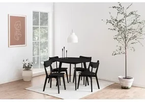 Čierna stolička v retro štýle BLACKY