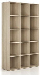Regál FRAME, vysoká, 3 stĺpce, 2162 x 1299 x 450 mm, dub prírodný