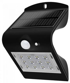 V-Tac LED Solárne nástenné svietidlo so senzorom LED/1.5W/3,7V IP65 čierna VT0276