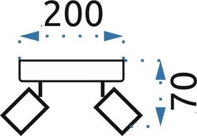 Toolight - Kovové stropné svietidlo PLAFON REFLECTOR APP696-2C, čierna, OSW-05342