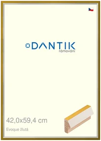 DANTIK rám na obraz 42x59,4 | EVOQUE žlutá (Plexi Čiré)