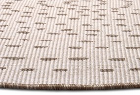 NORTHRUGS - Hanse Home koberce Kusový koberec Twin-Wendeteppiche 105414 Linen kruh – na von aj na doma - 140x140 (priemer) kruh cm