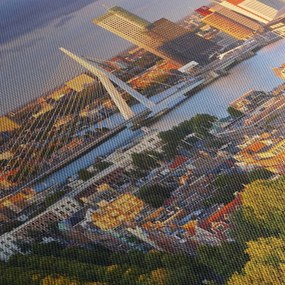Obraz - Panorama Rotterdamu, Holandsko (150x105 cm)