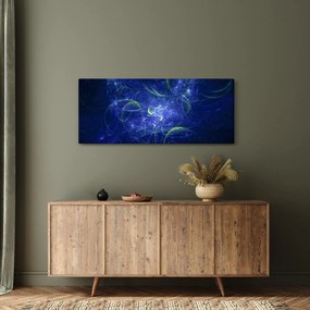 Obraz - modrá abstrakcia (120x50 cm)