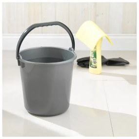 Sivé plastové vedro 9 l - Addis