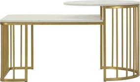 Konferenčný stolík Ankara 90 cm zlatý/mramor