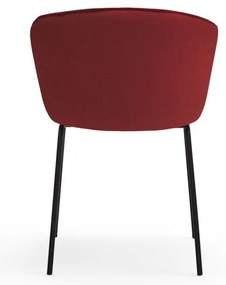 Červené čalúnené jedálenské kreslá v súprave 2 ks Add – Teulat