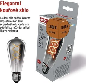 LED žiarovka DECO dymová ST64 teplá biela