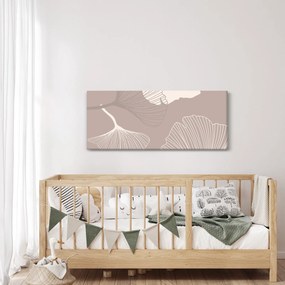 Obraz - Béžové listy N⁰1 (120x50 cm)