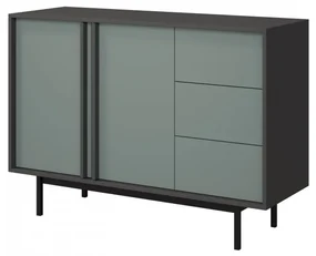 Komoda Wektus 3S2D WK07, Farby: antracit / aloe