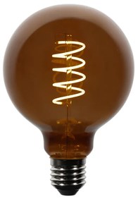 Sada 5 stmievateľných LED žiaroviek E27 G95 hnedá 4W 120 lm 1800K
