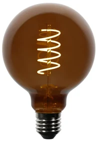 Sada 5 stmievateľných LED žiaroviek E27 G95 hnedá 4W 120 lm 1800K