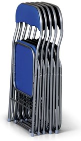 Skladacia konferenčná stolička BRIEFING, 6 ks, čierna