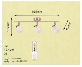 Paulmann 60200 - 3xLED-G9/2,2W Bodové svietidlo HELIX 230V