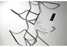 Kovový regál na víno v striebornej farbe počet fliaš 12 Jaxen – Premier Housewares