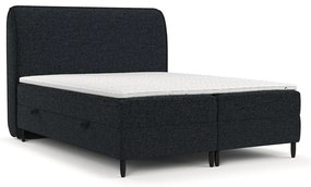 Čierna boxspring posteľ s úložným priestorom 180x200 cm Melba – Maison de Rêve