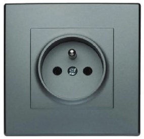 GP-1LZ Jediná uzemnená zásuvka inox