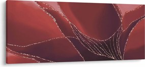 Obraz - Červená abstraktná kvetina N⁰2 (120x50 cm)