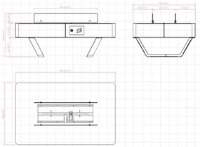 Planika Rio Table GAS - Vonkajší plynový krb 46x106 cm 10kW