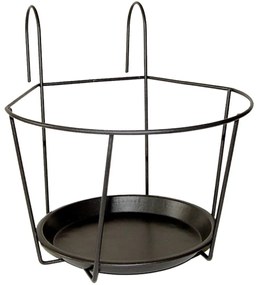 Závesný stojan na kvety GEOMETRY 22x22 cm čierny