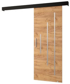 Posuvné dvere 80 cm Slavdro 3 (craft zlatý + čierna matná). Akcia -81%. Vlastná spoľahlivá doprava až k Vám domov. 1108847