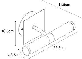 Moderná nástenná lampa do kúpeľne biela IP44 2-svetlá - Bath