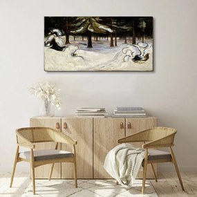 Obraz Canvas Zima v lesnej munch