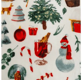 Sada mikroplyšových obliečok FESTIVE MAGIC biele + obliečka mikroplyš SOFT 90x200 cm biela, jednolôžko