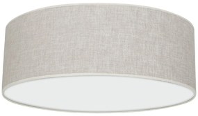 Stropné svietidlo Lino Round, 1x ľanové tienidlo, (biele plexisklo), (fi 50cm)