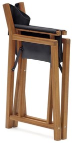 Čierna/drevená záhradná stolička Thianna - Kave Home