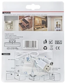 LED svietidlo, 2x LED 0,8w, 4000k, w, magnetický senzor, sada 2ks