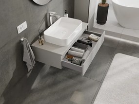 Mexen Orio, kúpeľňová skrinka 90 cm, 1 zásuvka, sivá matná, 91A10-09023-1-BF62