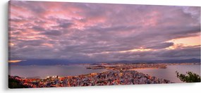Obraz - Súmrak nad mestom (120x50 cm)