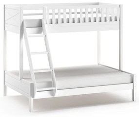 Biela poschodová detská posteľ 140x200/90x200 cm Scott - Vipack