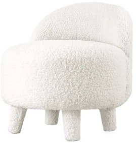 Detské kreslo PIXI, priemer 46 cm, biele