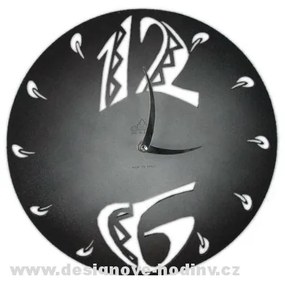 Designové nástěnné hodiny 1503M Calleadesign 45cm Barva černá