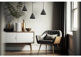 Závesné svietidlo Soho Spider, 3x čierne kovové tienidlo, (fi 14cm)