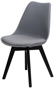 AKCIA Svetlosivá stolička BALI MARK so zamatovým podsedákom II. akosť