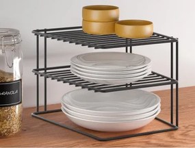 Stojan na taniere do skrinky Lava TouchTherm 25x19 cm, čierny%