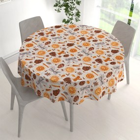 Biante Dekoračný okrúhly obrus Leona LN-171 Vôňa jesene Ø 130 cm