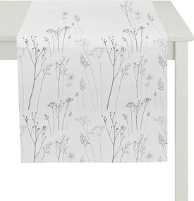 Behúň na stôl Lúčne kvety 40x150 cm, krémový