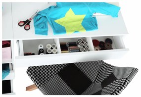 Viacúčelový stôl pre krajčírky Tailor - biela