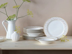 Jedálenský servis (12 dielov) Emilia, kvetinový vzor