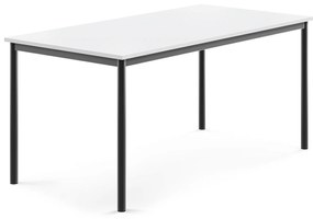 Stôl SONITUS, 1600x800x720 mm, HPL - biela, antracit