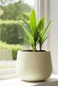 Kvetináč GIRAR, sklolaminát, výška 27 cm, béžová