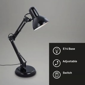 Stolná lampa 1xE14/25W/230V čierna