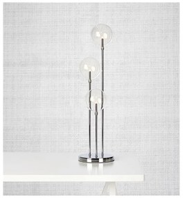 Svietnik v striebornej farbe Markslöjd Mäster Trio, výška 60 cm