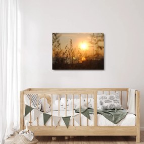 Sklenený obraz východu slnka (70x50 cm)