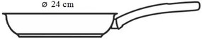 LAMART LT1063 IRON Panvica liatinová, 24 cm, čierna